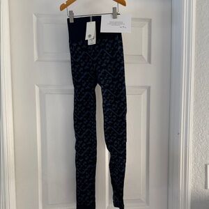 Tory Burch Kids Navy Geometric Leggings